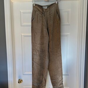 GIORGIO ARMANI Brown Velvet Trousers